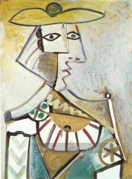 Buste au chapeau 3 1971 cubisme Pablo Picasso Peinture à l'huile